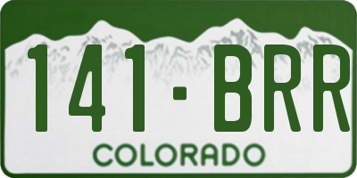 CO license plate 141BRR