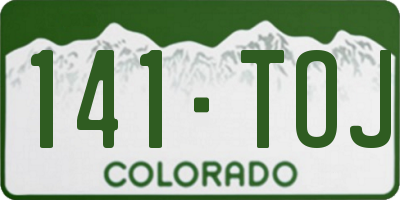 CO license plate 141TOJ