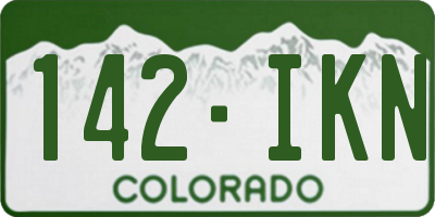 CO license plate 142IKN