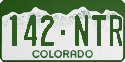 CO license plate 142NTR