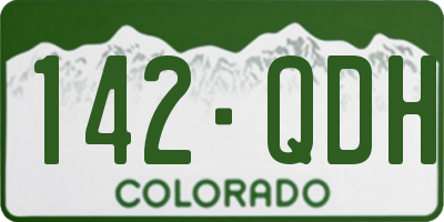 CO license plate 142QDH