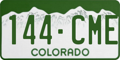 CO license plate 144CME