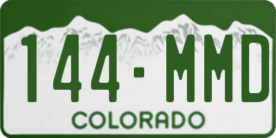 CO license plate 144MMD