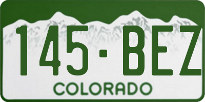 CO license plate 145BEZ