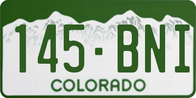 CO license plate 145BNI