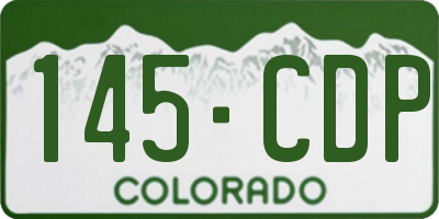 CO license plate 145CDP