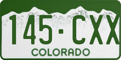 CO license plate 145CXX