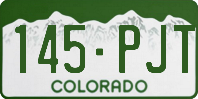 CO license plate 145PJT