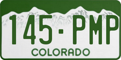 CO license plate 145PMP