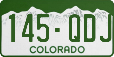 CO license plate 145QDJ