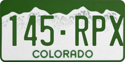 CO license plate 145RPX