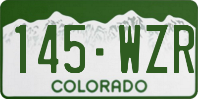 CO license plate 145WZR