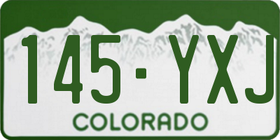 CO license plate 145YXJ