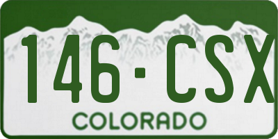 CO license plate 146CSX