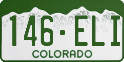 CO license plate 146ELI