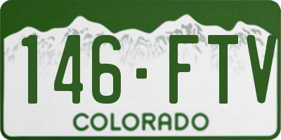 CO license plate 146FTV