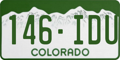 CO license plate 146IDU