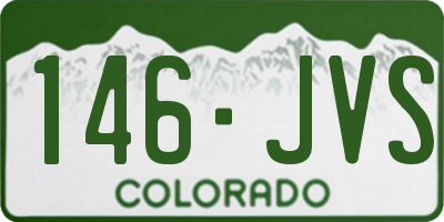 CO license plate 146JVS