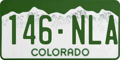 CO license plate 146NLA
