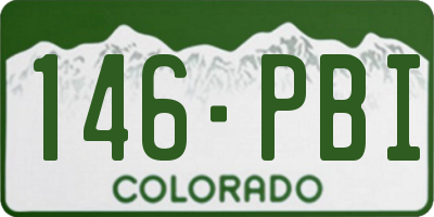 CO license plate 146PBI