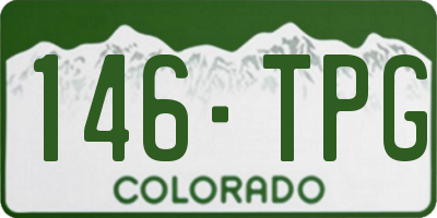 CO license plate 146TPG