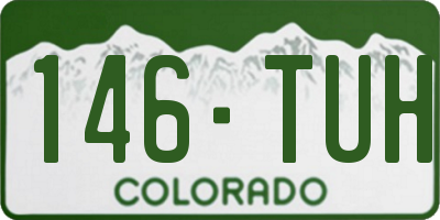 CO license plate 146TUH