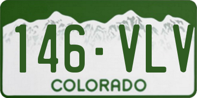 CO license plate 146VLV