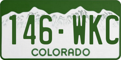 CO license plate 146WKC