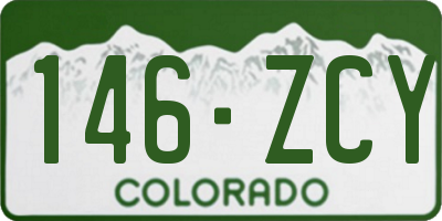 CO license plate 146ZCY