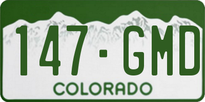 CO license plate 147GMD