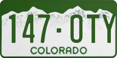 CO license plate 147OTY