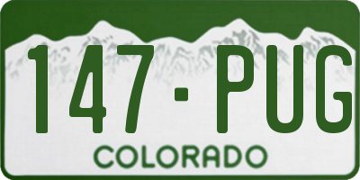 CO license plate 147PUG