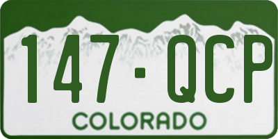 CO license plate 147QCP