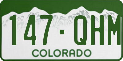 CO license plate 147QHM