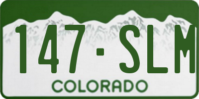 CO license plate 147SLM