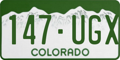 CO license plate 147UGX