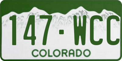 CO license plate 147WCC