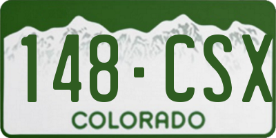 CO license plate 148CSX