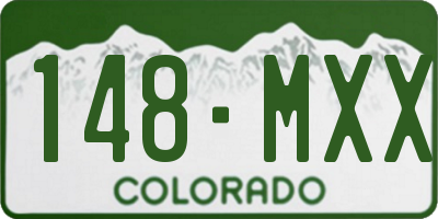 CO license plate 148MXX