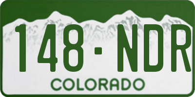 CO license plate 148NDR