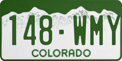 CO license plate 148WMY
