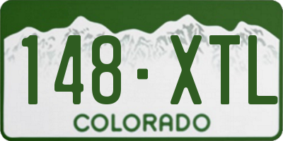 CO license plate 148XTL