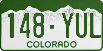 CO license plate 148YUL