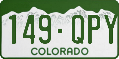 CO license plate 149QPY