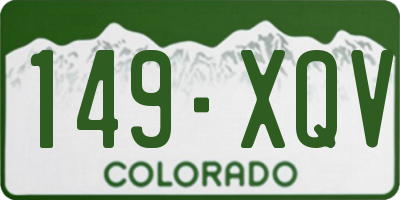 CO license plate 149XQV