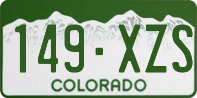 CO license plate 149XZS
