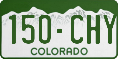 CO license plate 150CHY