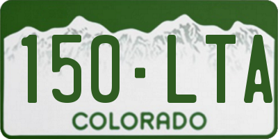 CO license plate 150LTA
