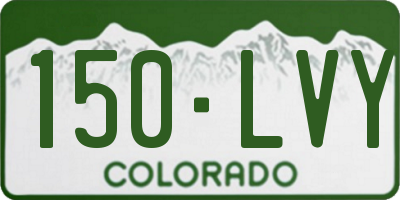 CO license plate 150LVY