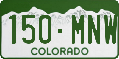 CO license plate 150MNW